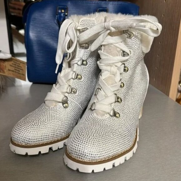 Lauren Lorraine Rhinestone Ankle Boots - Size 7 - Picture 1 of 3
